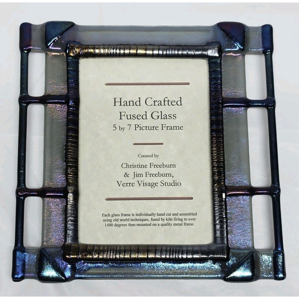 Dichroic Fused Glass Picture Frame Christine & Jim Freeburn Verre Visage Studio